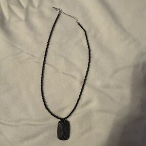 Black Beaded Necklace